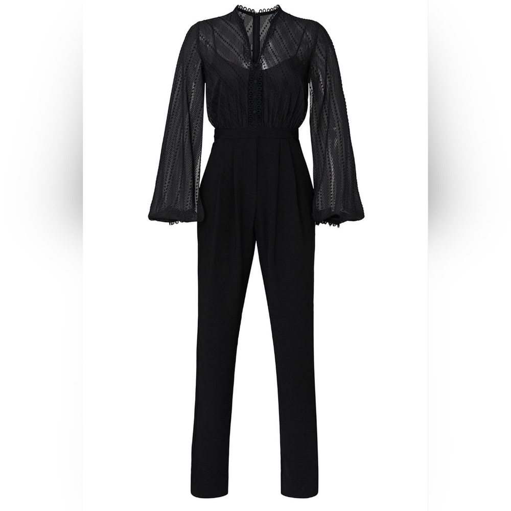 Three Floor Black Jumpsuit L 10